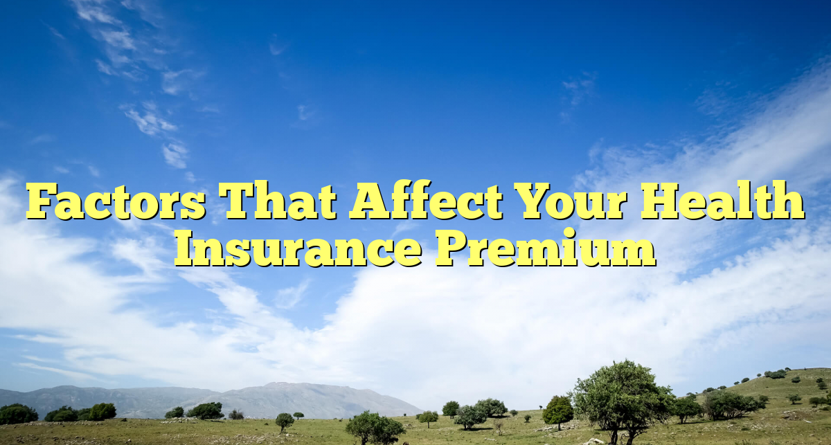 What Factors Affect My Insurance Premium Rates